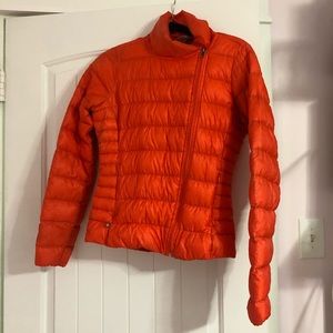 Athleta Ethical Down Orange Puffer Jacket